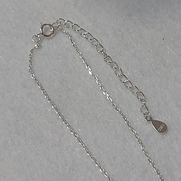 Sterling Silver CZ Round Pendant Necklace - Picture 3 of 9